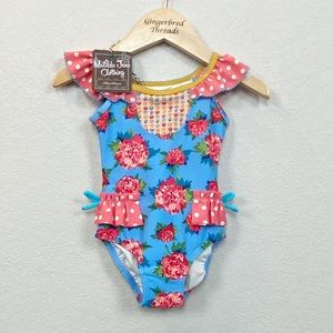 Matilda Jane Baby Shark Floral Swimsuit 12-18 mo